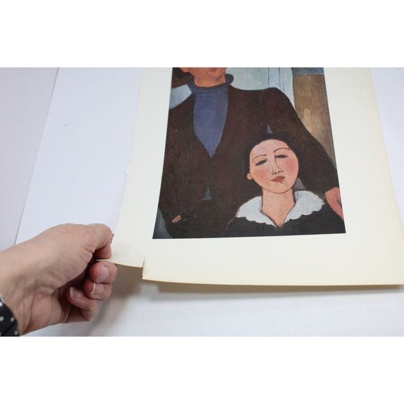 Modigliani Print Jacques Lipchitz and His Wife Vintage 88886 - Picture 5 of 6